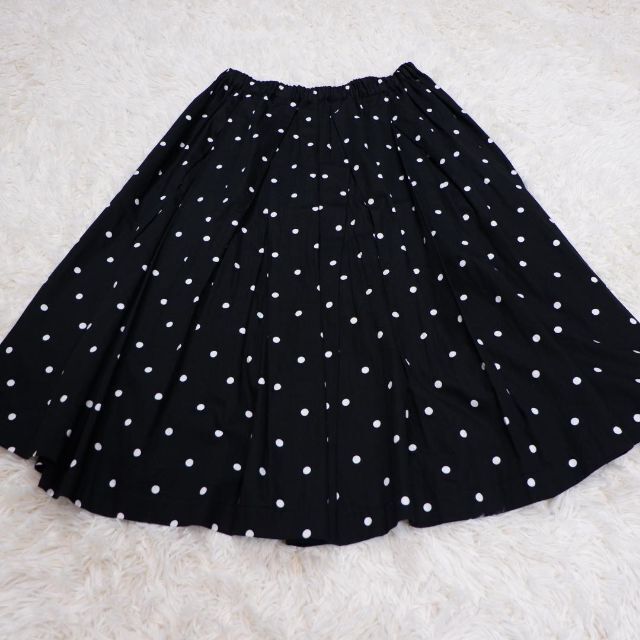 COMME des GARCONS コムコム ミモレ丈スカート ドット ブラック COMME des GARCONS コムコム ミモレ丈スカート ドット ブラック