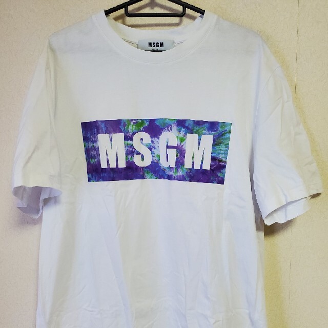 MSGM　タイダイボックスカラーロゴTシャツ　Lサイズ