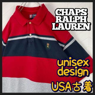 ポロラルフローレン(POLO RALPH LAUREN)のチャップス ラルフローレン ポロシャツ ボーダー 切替え USA古着 ゆるだぼ(ポロシャツ)