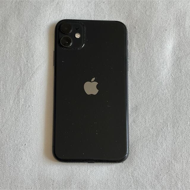 iPhone 11 BLACK 64GBスマートフォン/携帯電話