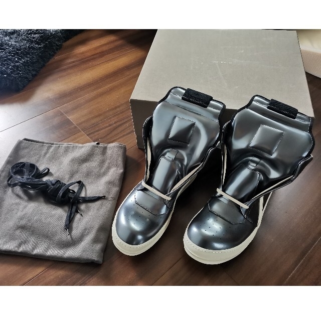 RICK OWENS ジオバスケットスニーカー シルバー ジオバス