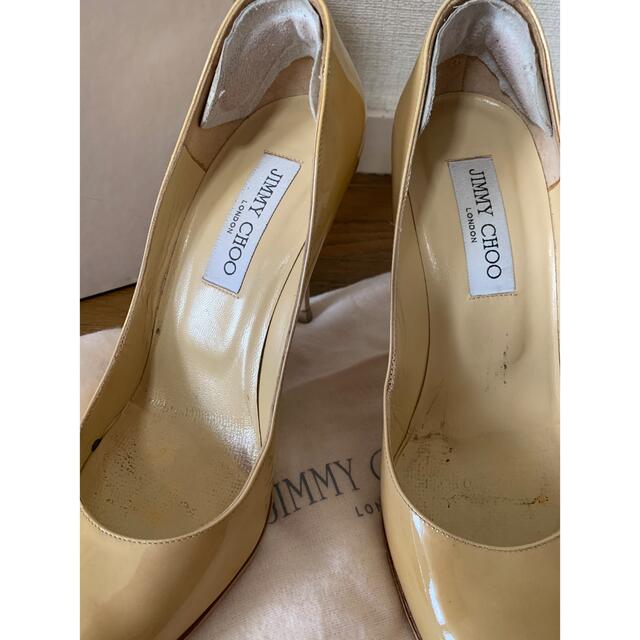 JIMMY CHOO パンプス 36.5 パテント ベージュ - coastalcareeracademy.com