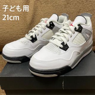 ナイキ(NIKE)の【希少日本未発売】JORDAN 4 RETRO BP 'ホワイトセメント'21㎝(スニーカー)