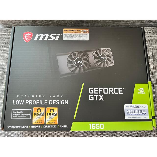 MSI GeForce GTX 1650 4GT LP スマホ/家電/カメラのPC/タブレット(PCパーツ)の商品写真