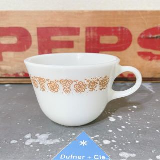 コレール(CORELLE)の【美品！】オールドパイレックス ミルクグラス １つ コーヒー スープカップ(グラス/カップ)