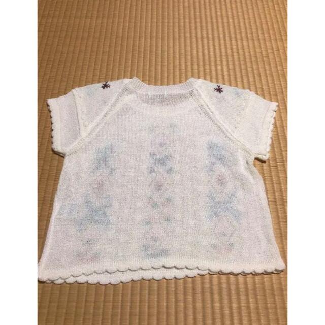 【美品】子供用　ショートニット　110cm キッズ/ベビー/マタニティのキッズ服女の子用(90cm~)(ニット)の商品写真