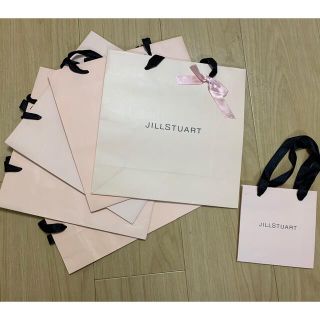 ジルスチュアート(JILLSTUART)の7/18〆◎ジルスチュアート紙袋ショッパー5枚ブランド6ピンクリボン包装コスメ好(ショップ袋)