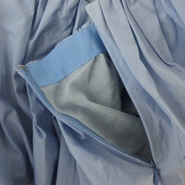 Spick & Span(スピックアンドスパン)のスピック&スパン スカート フレア ミニ コットン リネン混 無地 34 青 レディースのスカート(ミニスカート)の商品写真