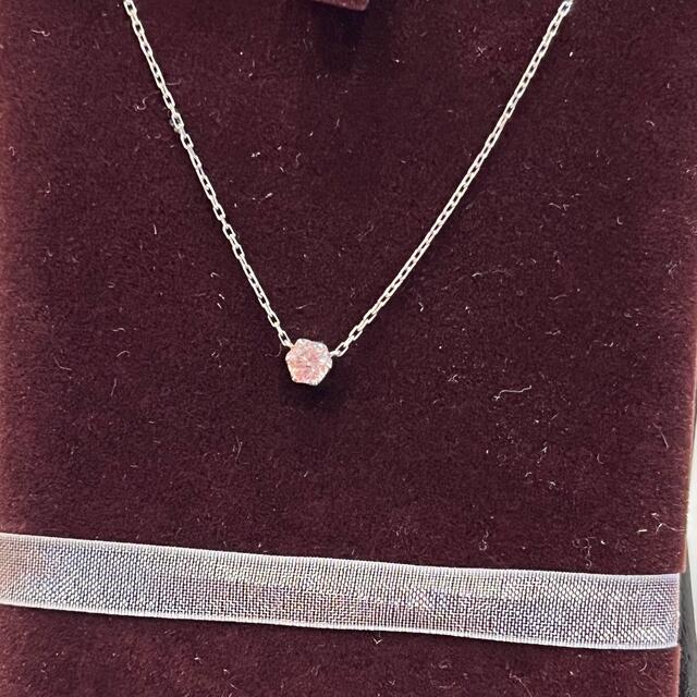 天然ピンクダイヤモンド　プラチナネックレス レディースのアクセサリー(ネックレス)の商品写真