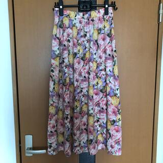 花柄ロングスカート　Lサイズ(ロングスカート)