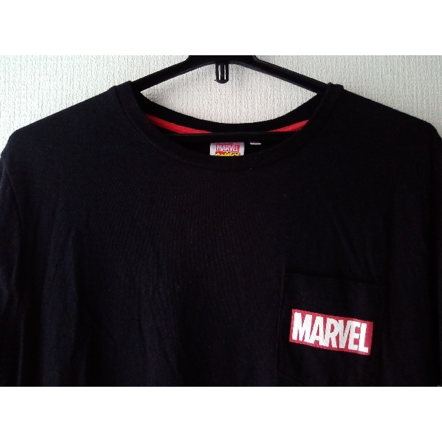 GU(ジーユー)のGU　MARVEL半袖　Tシャツ　L　ブラック メンズのトップス(Tシャツ/カットソー(半袖/袖なし))の商品写真