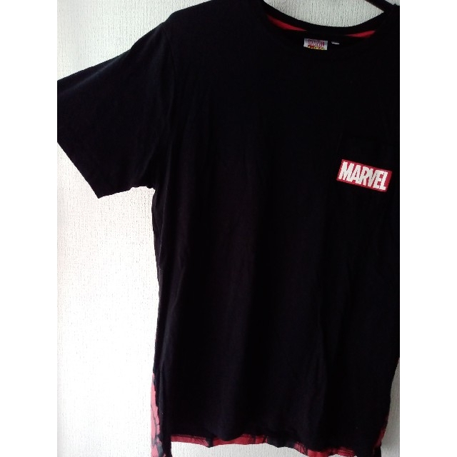 GU(ジーユー)のGU　MARVEL半袖　Tシャツ　L　ブラック メンズのトップス(Tシャツ/カットソー(半袖/袖なし))の商品写真