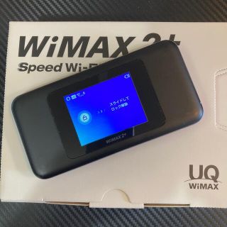 エーユー(au)のSpeed Wi-Fi NEXT W06 HWD37SKU ブラック ブルー(PC周辺機器)