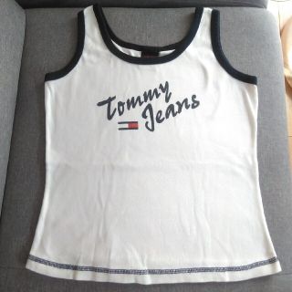 トミー(TOMMY)のトミージーンズ　ロゴ　タンクトップ　M　白(タンクトップ)