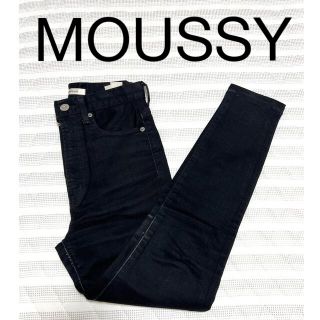 マウジー(moussy)のマウジー　デニム　スキニーパンツ　ハイウエスト　黒(デニム/ジーンズ)