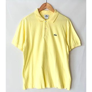 ラコステ(LACOSTE)の90s ペルー製 5191L ラコステ 鹿の子 ポロシャツ 半袖 イエロー 4(シャツ)