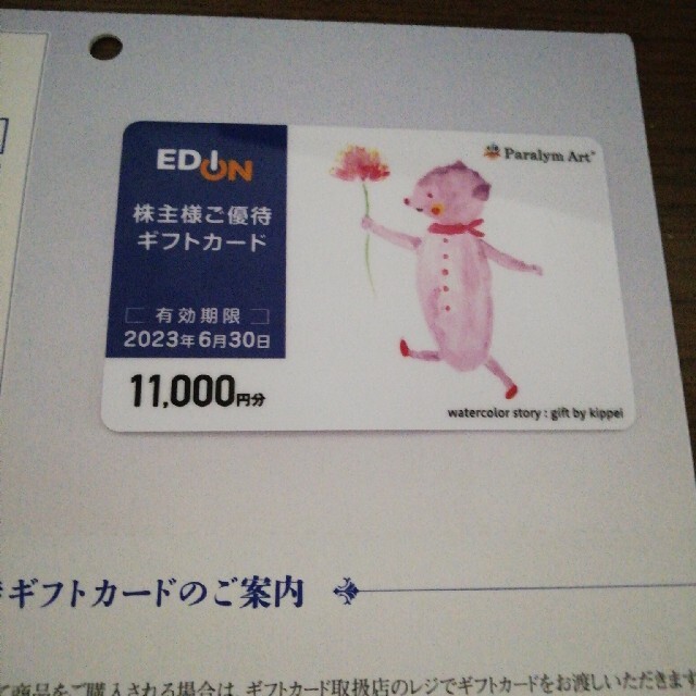 海外受注品 EDIONエディオン株主優待ギフトカード 11000円 | skien