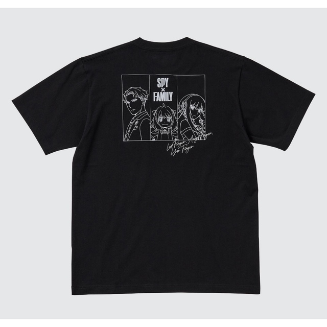 UNIQLO スパイファミリー コラボ UT グラフィックTシャツ 黒 XL レディースのトップス(Tシャツ(半袖/袖なし))の商品写真