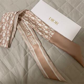 クリスチャンディオール(Christian Dior)のdior ミッツァ オブリーク柄 ベージュ スカーフ(バンダナ/スカーフ)