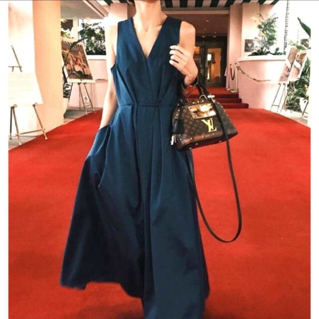 Ameri【タグ付未使用品】バッククロス サテン ドレス ワンピース 結婚