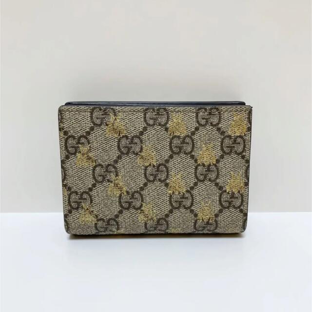 Gucci(グッチ)の美品 グッチ GUCCI GGスプリーム ビー 2つ折り ミニ 財布 イタリア製 メンズのファッション小物(折り財布)の商品写真