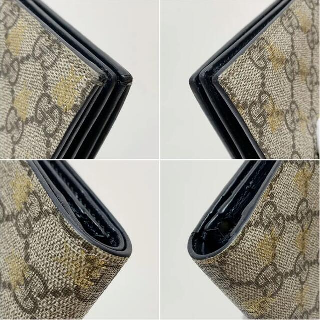 Gucci(グッチ)の美品 グッチ GUCCI GGスプリーム ビー 2つ折り ミニ 財布 イタリア製 メンズのファッション小物(折り財布)の商品写真