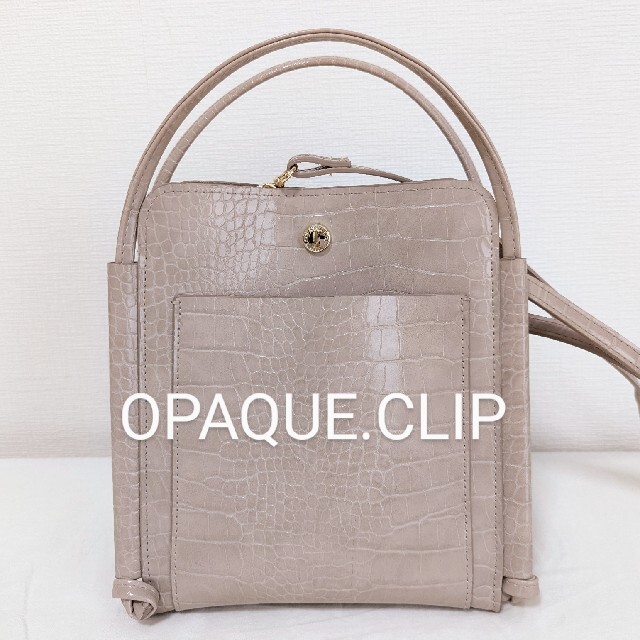 OPAQUE.CLIP(オペークドットクリップ)のフェイクレザー2wayミドルトートバッグ レディースのバッグ(トートバッグ)の商品写真