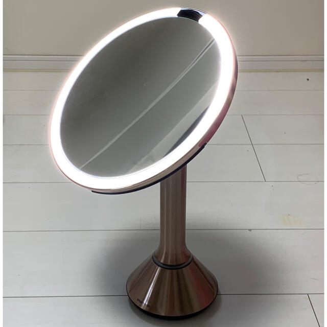simplehuman センサーメイクアップミラー5倍率 ローズゴールド