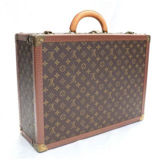 ルイヴィトン(LOUIS VUITTON)のルイ・ヴィトン ビステン50 モノグラム トランク 茶 ハードケース アタッシュケース バッグ ゴールド金具 LOUIS VUITTON(旅行用品)