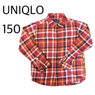 ユニクロ(UNIQLO)のユニクロ　UNIQLO メンズ　チェックシャツ　長袖　150(シャツ)