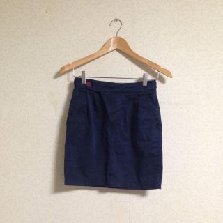 ザラ(ZARA)のZARA ネイビータイトスカート(ひざ丈スカート)