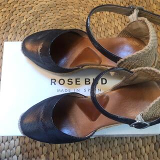 ローズバッド(ROSE BUD)のローズバッド　ウェッジソール　ヒール　サンダル　靴　23.5センチ(ハイヒール/パンプス)