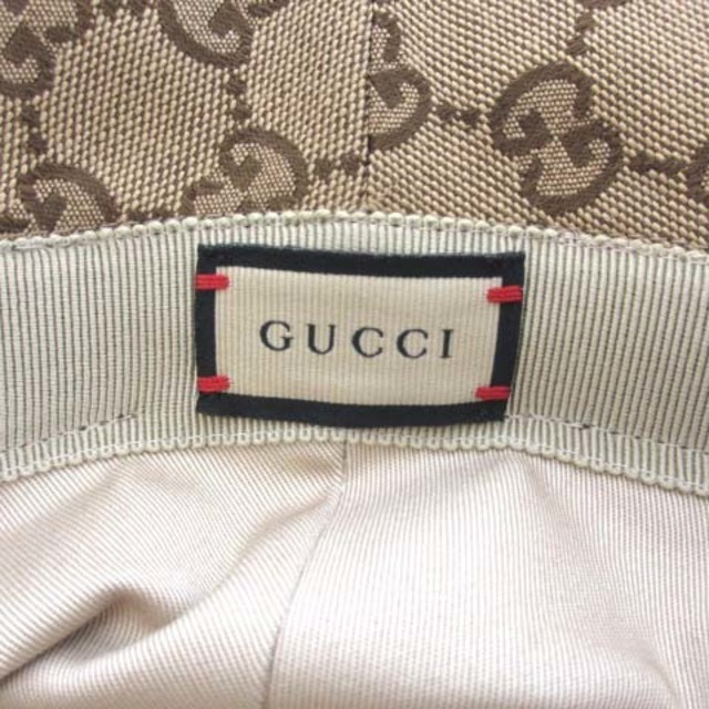 Gucci(グッチ)のグッチ GGキャンバス フェドラハット バケット 576587 ベージュ 茶 L メンズの帽子(ハット)の商品写真