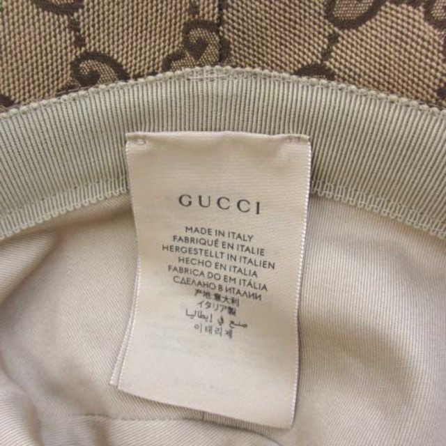 Gucci(グッチ)のグッチ GGキャンバス フェドラハット バケット 576587 ベージュ 茶 L メンズの帽子(ハット)の商品写真