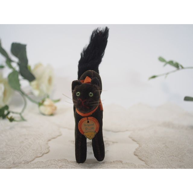 シュタイフ★Black Tom Cat 8cm★最小サイズ/ブラックトムキャット ハンドメイドのぬいぐるみ/人形(ぬいぐるみ)の商品写真