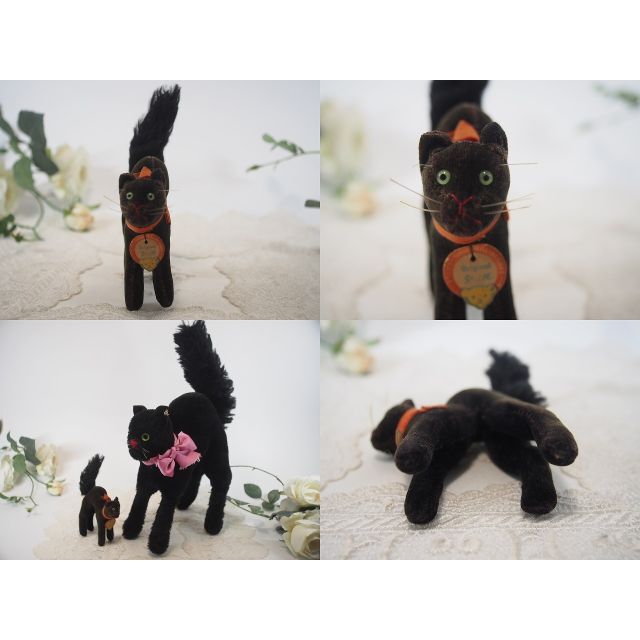 シュタイフ★Black Tom Cat 8cm★最小サイズ/ブラックトムキャット ハンドメイドのぬいぐるみ/人形(ぬいぐるみ)の商品写真