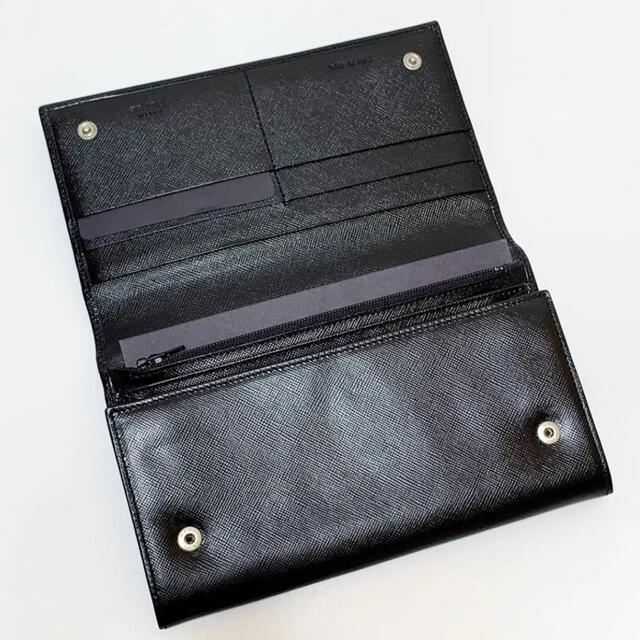 ☆美品 プラダ PRADA サフィアーノレザー 2つ折り 長財布 黒