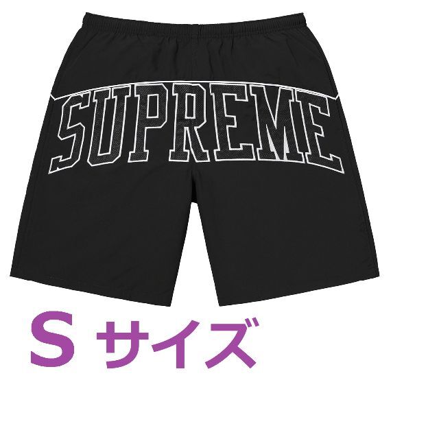 値下げ Supreme arc logo water short 黒 Sサイズ - ショートパンツ