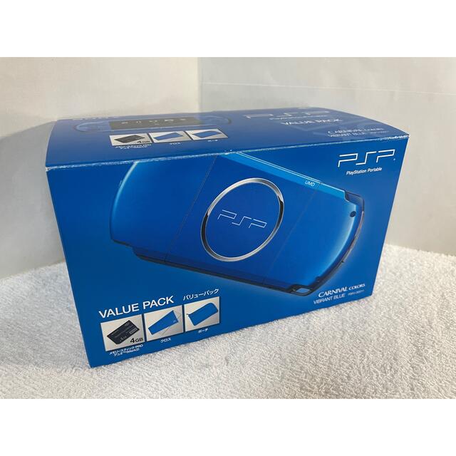 【特別送料無料！】 PlayStation Portable バイブラントブルー PSP-3000(PSPJ-30011)バリューパック 限定 - 携帯用ゲーム機本体