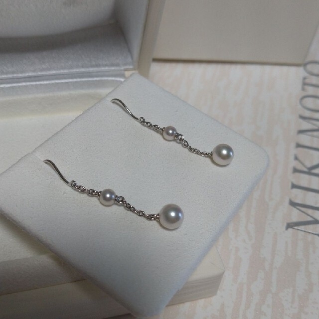 MIKIMOTO(ミキモト)の最終お値下げ★　MIKIMOTOパールピアス現行品AHKAHagetTASAKI レディースのアクセサリー(ピアス)の商品写真