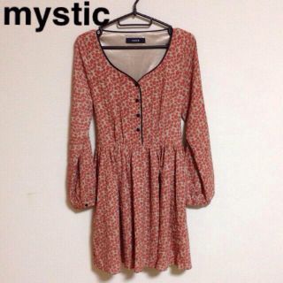 ミスティック(mystic)のmystic 花柄ワンピース＊(ひざ丈ワンピース)