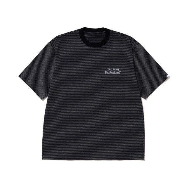 S/S Border T-Shirt (BLACK × WHITE)  M