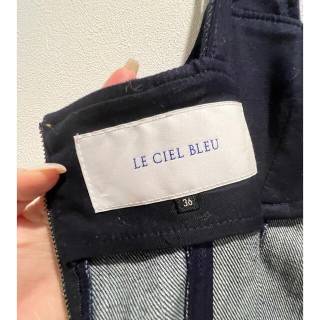 LE CIEL BLEU(ルシェルブルー)のLE CIEL BLEU デニム　ワンピース　S レディースのワンピース(ロングワンピース/マキシワンピース)の商品写真