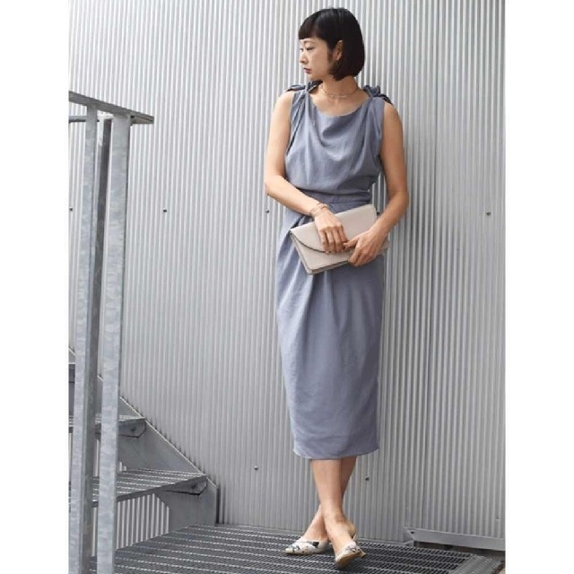 Ameri VINTAGE - Ameri ローズショルダー ドレス ワンピース Ameri VINTAGE - Ameri ローズショルダー ドレス ワンピース