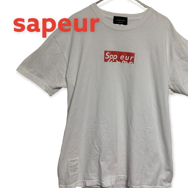 新品 即完売 Sapeur サプール Tシャツ BOXロゴ チェック BOX