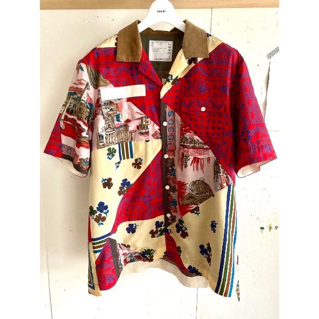 Sacai 21ss Archive Print Mix Shirt