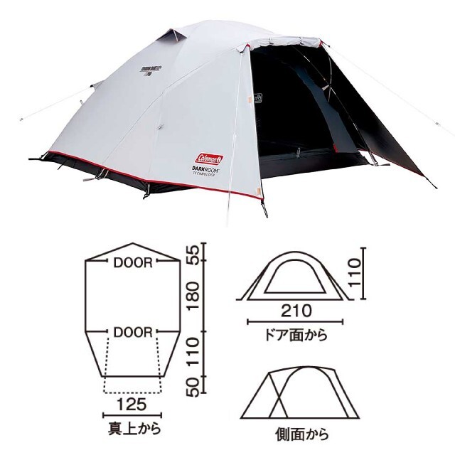 収納移動に便利なコンパクト収納【新品・未使用】コールマン ツーリングドームLX+