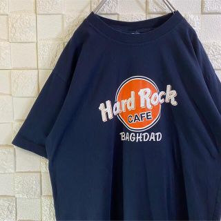 ハードロックカフェ(Hard Rock CAFE)の人気 ハードロックカフェ バグダッド Tシャツ 両面プリント ネイビー(Tシャツ/カットソー(半袖/袖なし))