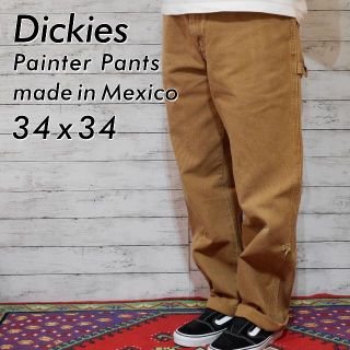 ディッキーズ(Dickies)のディッキーズ Dickies w34 ダック地 ペインターワークパンツ ブラウン(ペインターパンツ)