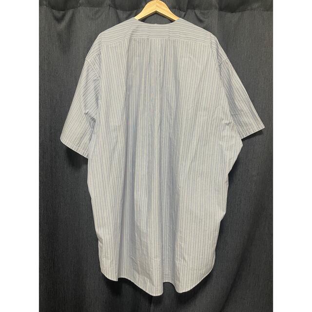 UNUSED(アンユーズド)の【aco様専用】Long short sleeve stripe blue メンズのトップス(シャツ)の商品写真